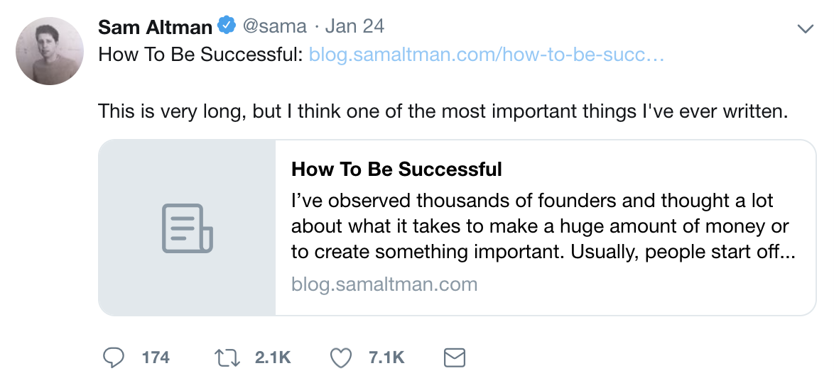 How to be Successful